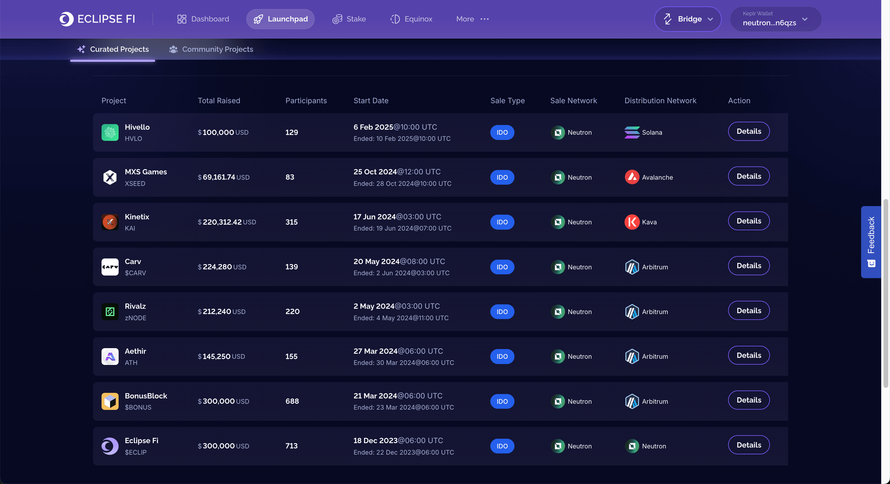 Eclipse Fi Launchpad project image