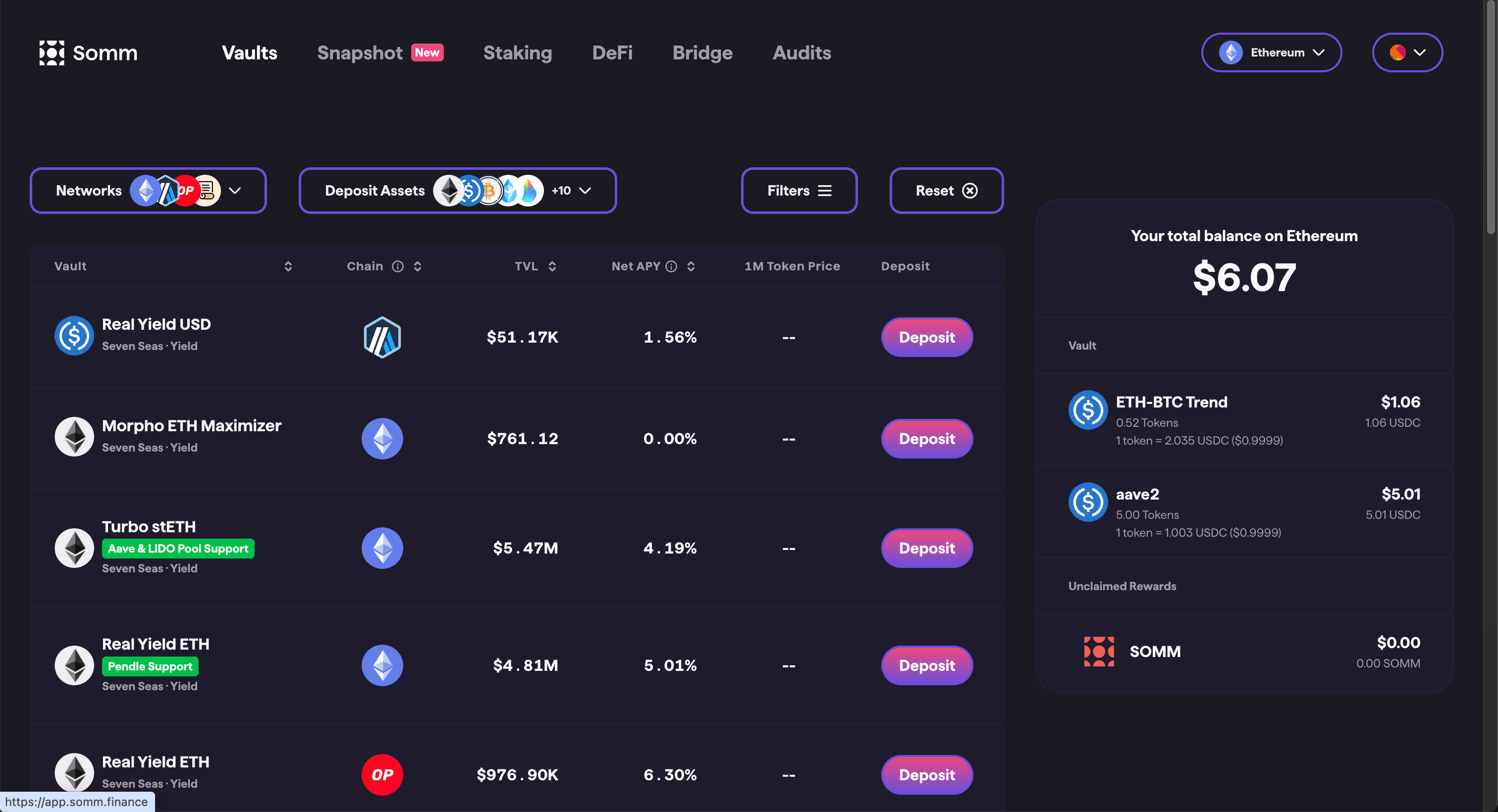 Sommelier DeFi Application project image